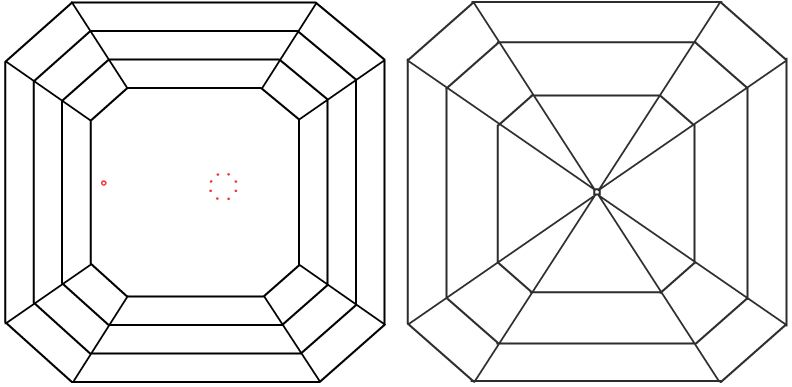 Prírodný diamant štvorcový...
