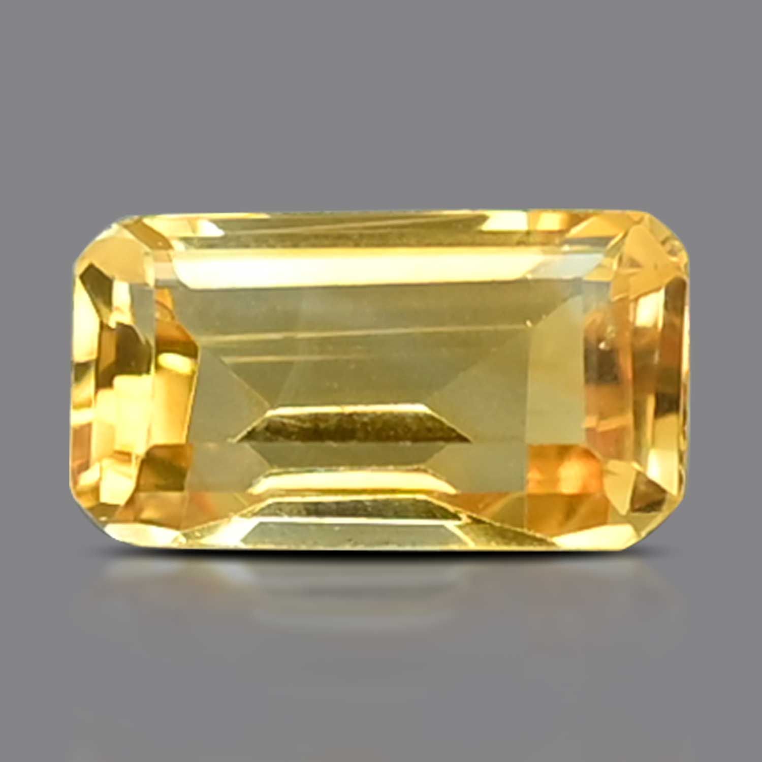CITRINE FACETED 4.82ct YELLOW EC BRAZIL NONE