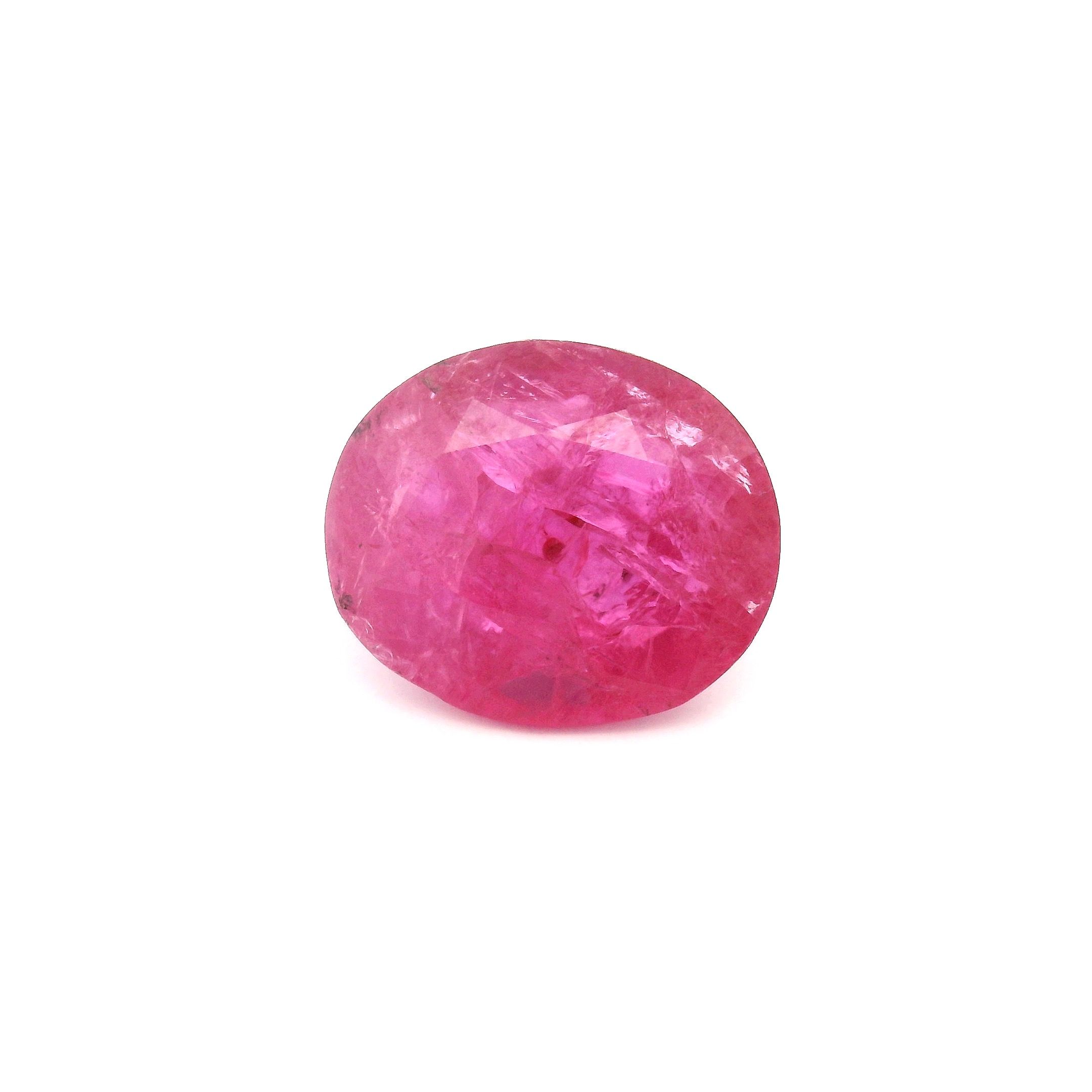 RUBY FACETED 3.8ct RED Medium Intense MI MOZAMBIQUE HEATED