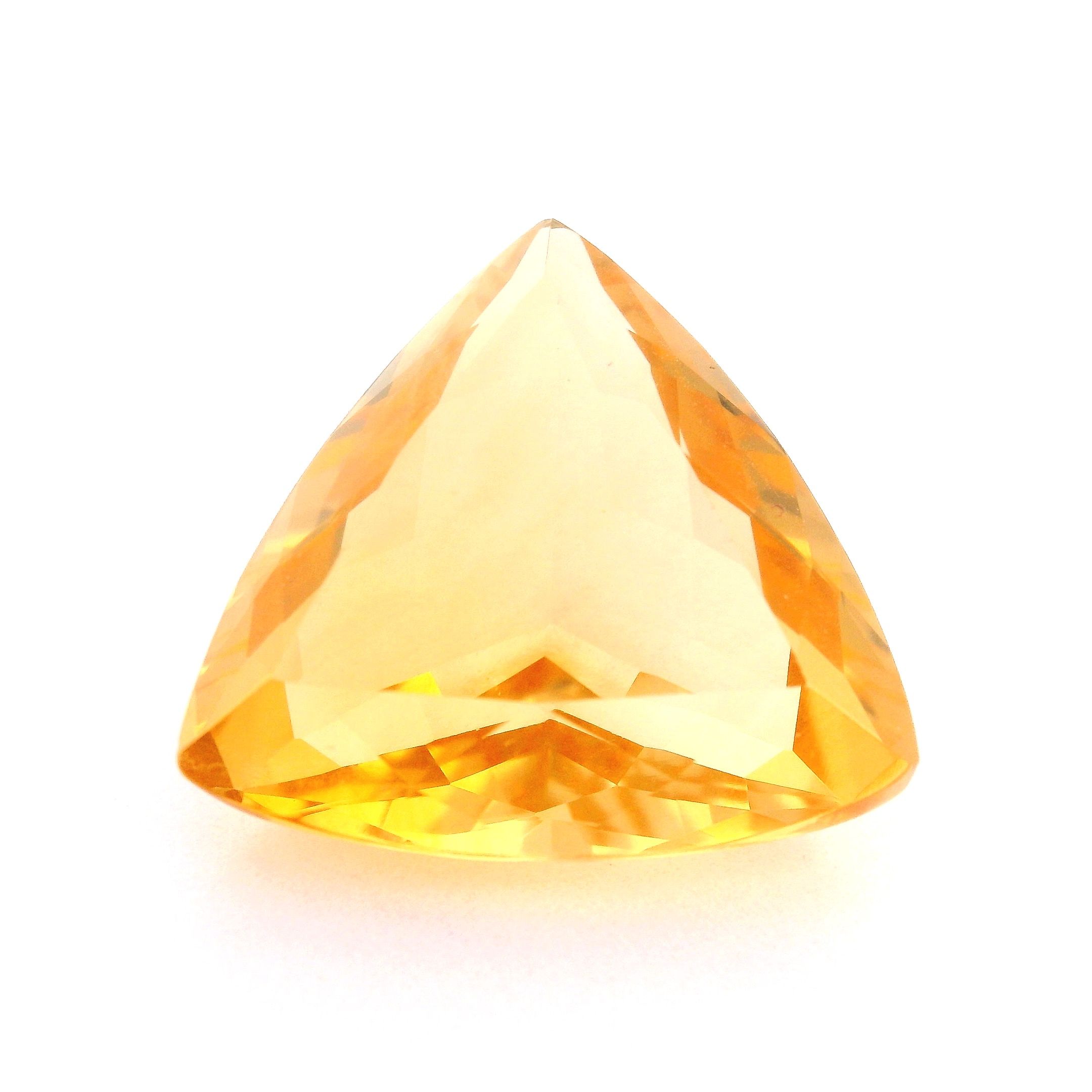 CITRINE FACETED 10.06ct YELLOW Medium Intense EC BRAZIL NONE