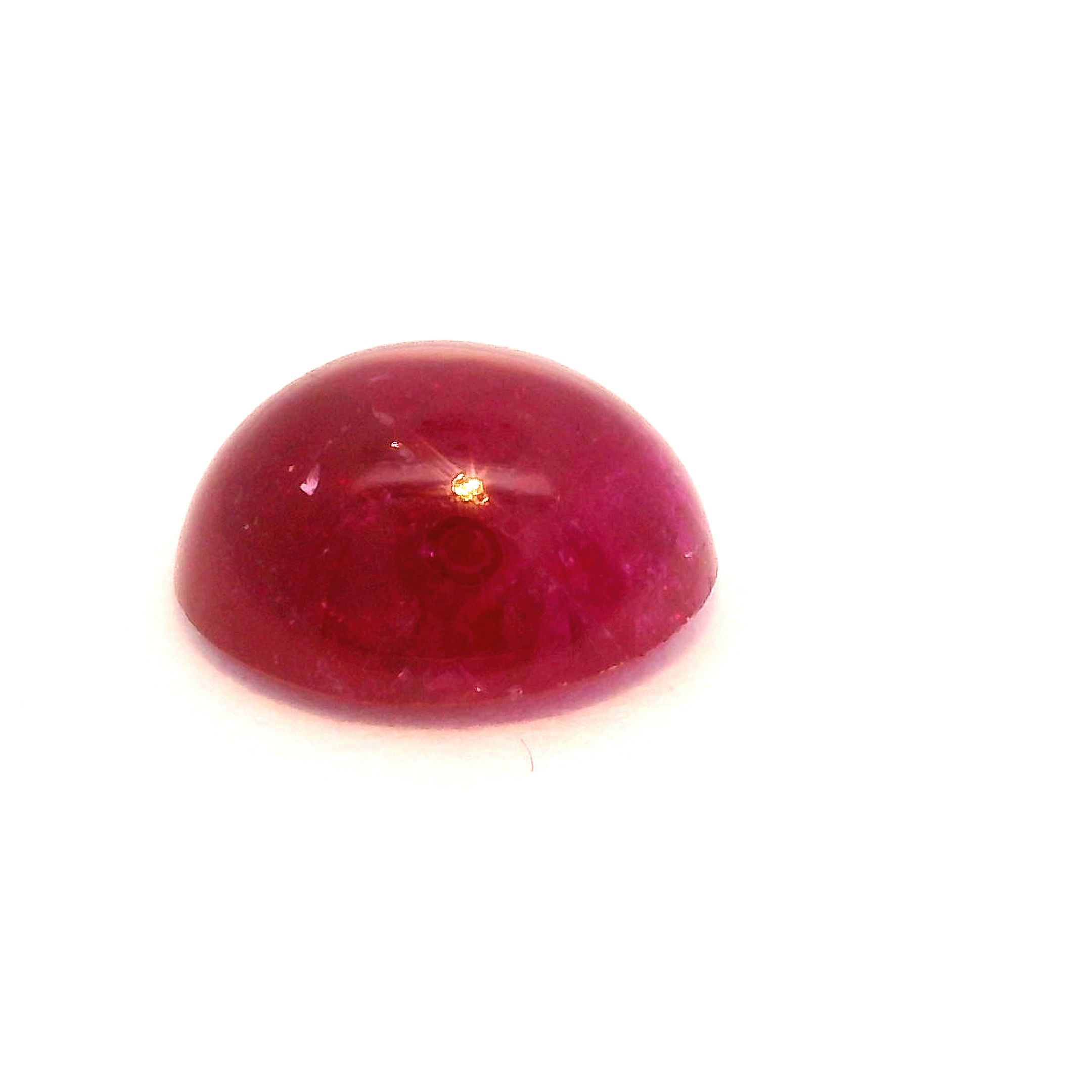 Rubin 1,51 ct, czerwony, kaboszon
