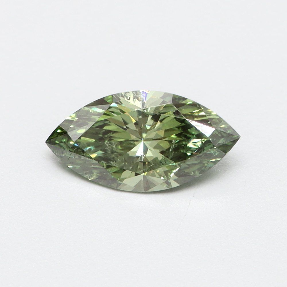 0.32 CT Fancy Vivid Green MARQUISE