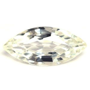 Szafir 1,73 ct, biały, szlif markiza