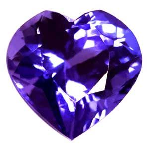 Tanzanit 1,81 ct, niebieski, szlif serce