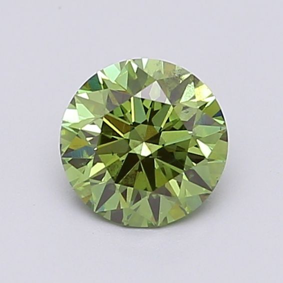 1.0 CT Fancy Vivid Green ROUND