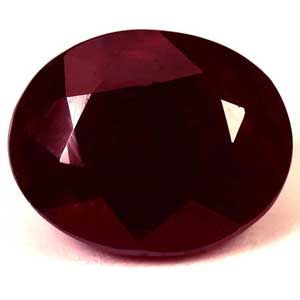 Rubin 5,30 ct, czerwony, szlif owalny