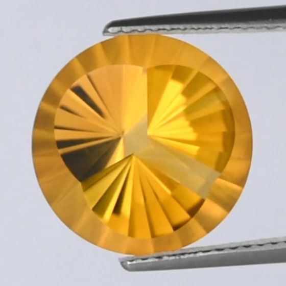 CITRINE FACETED 7.25ct ORANGE Yellowish Orange EC BRAZIL HEATED