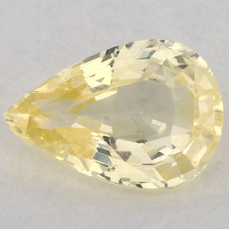 Szafir 2,61 ct, żółty, szlif gruszka