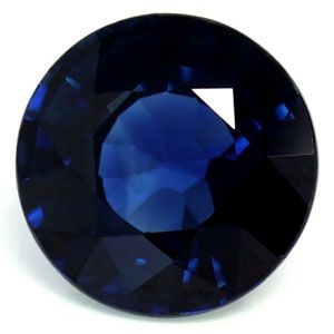Szafir 1,28 ct, niebieski, szlif okrągły