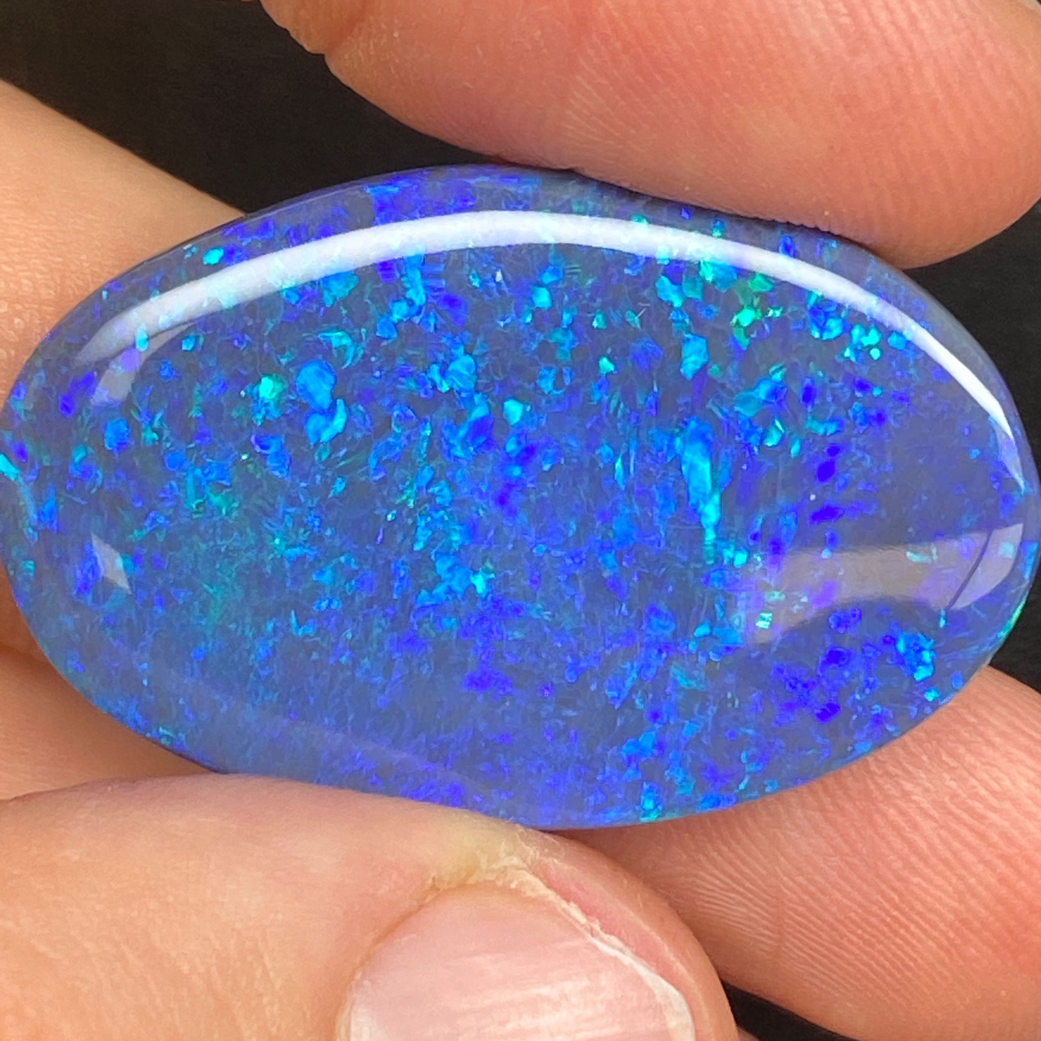 OPAL FACETED 38.83ct BLACK Black EC AUSTRALIA NONE