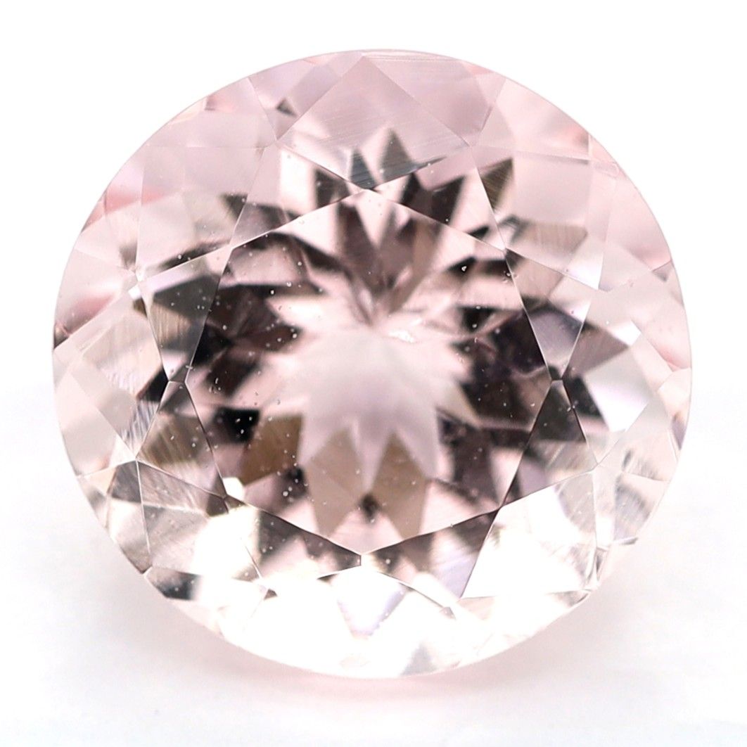 Morganit 2,86 ct, różowy, szlif okrągły