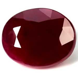 Rubin 3,55 ct, czerwony, szlif owalny