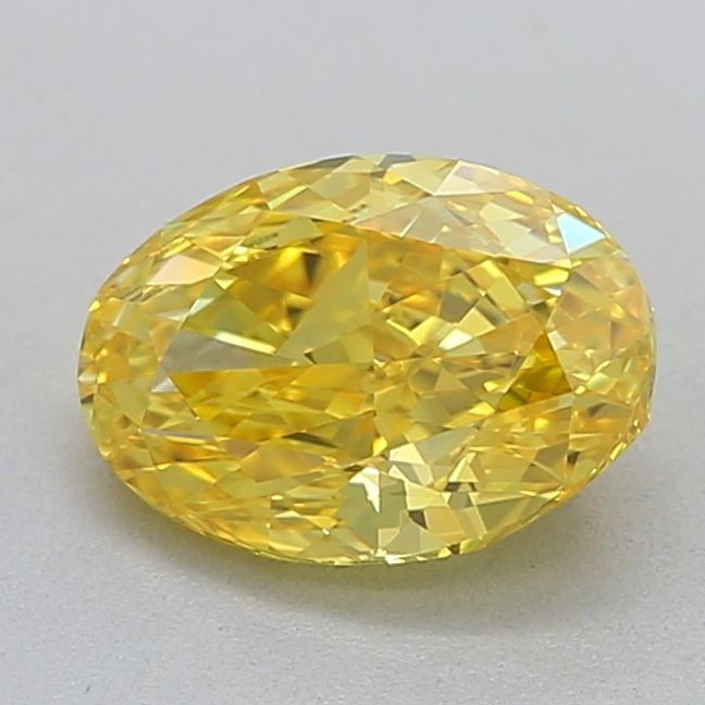 0.71 CT Fancy Vivid Yellow OVAL