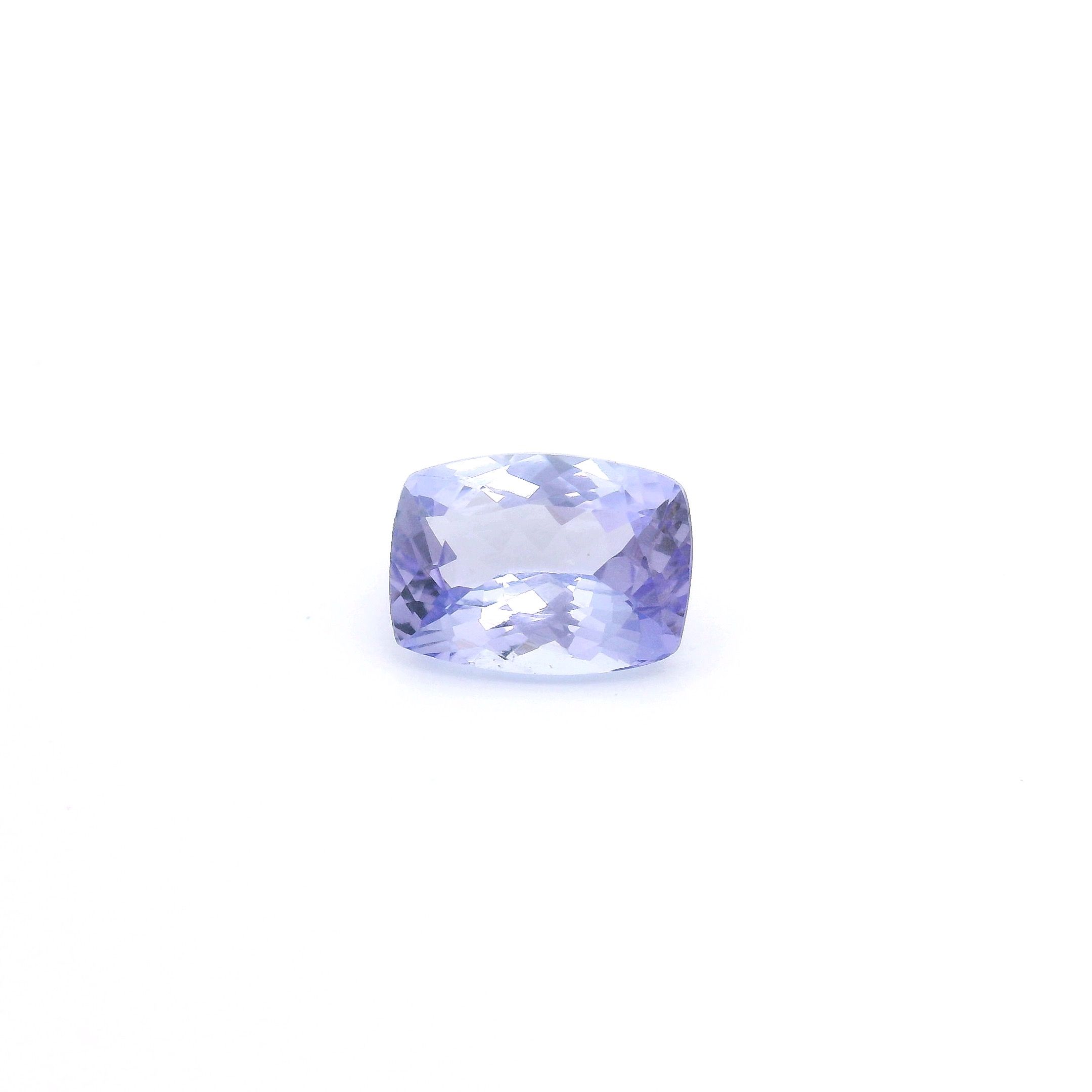 Tanzanit 2,10 ct, niebieski, szlif cushion