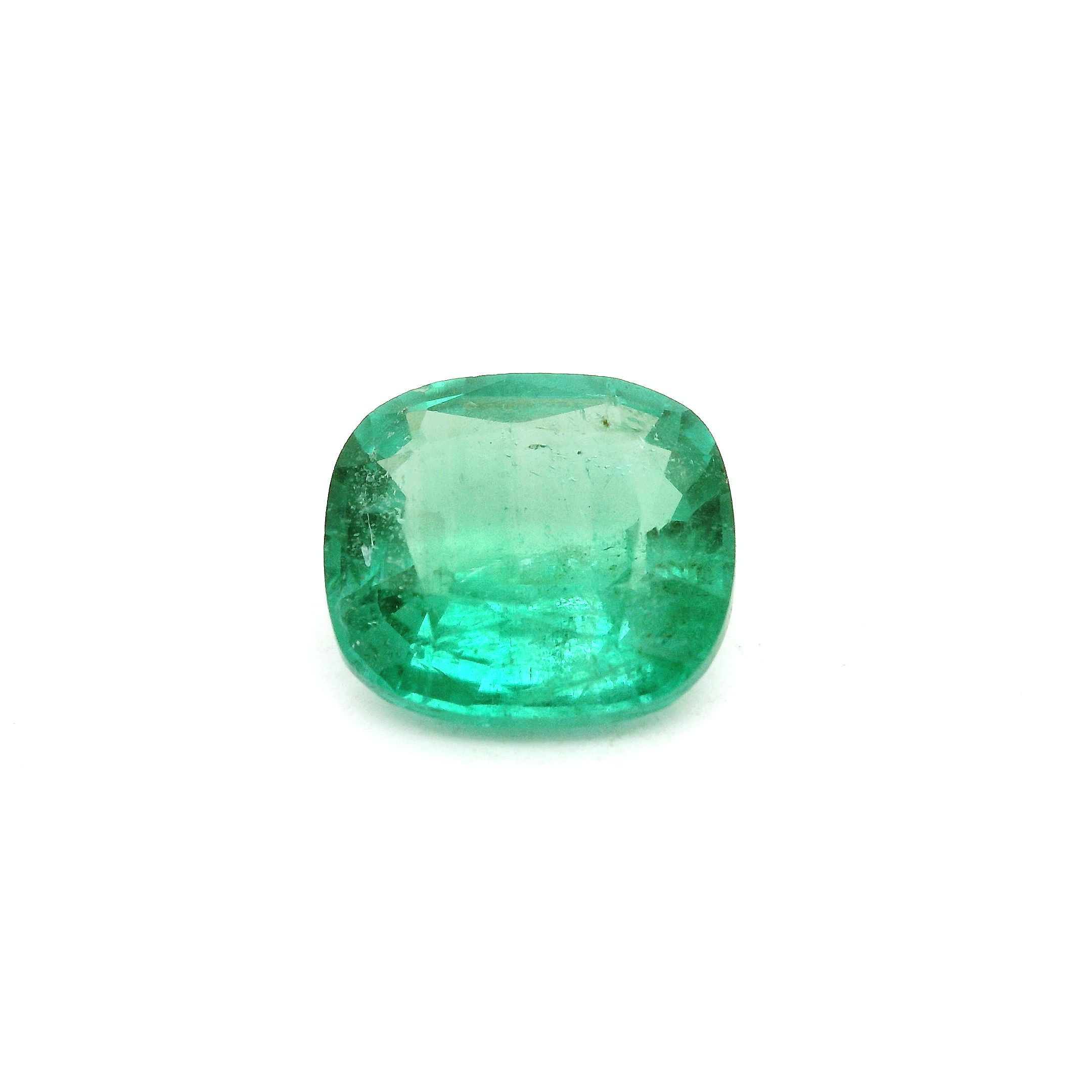 2.89 ct Cushion Emerald