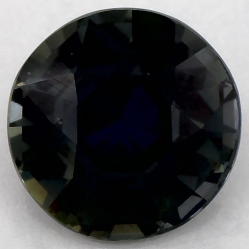 Szafir 1,37 ct, zielony, szlif okrągły