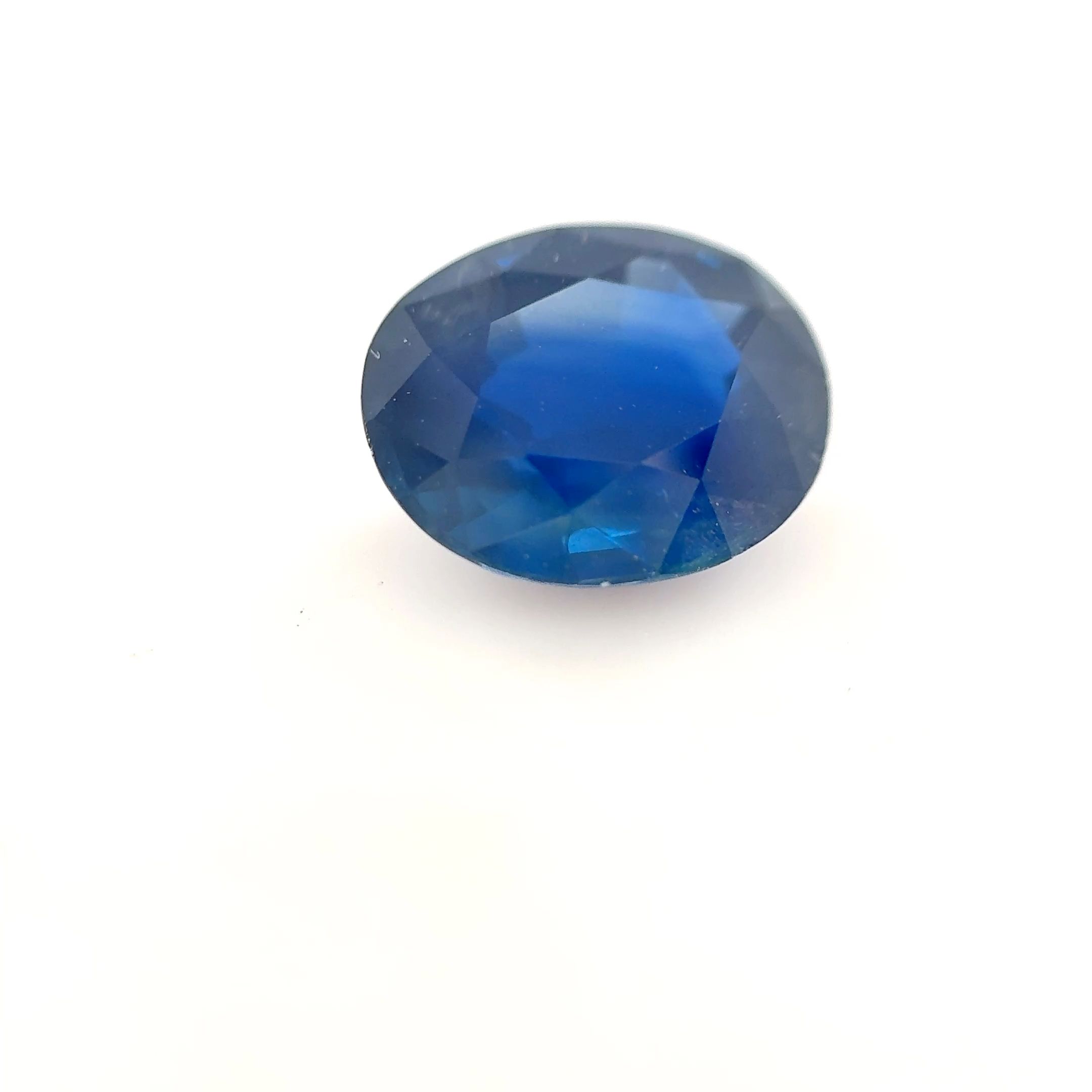 Szafir 1,73 ct, niebieski, szlif owalny