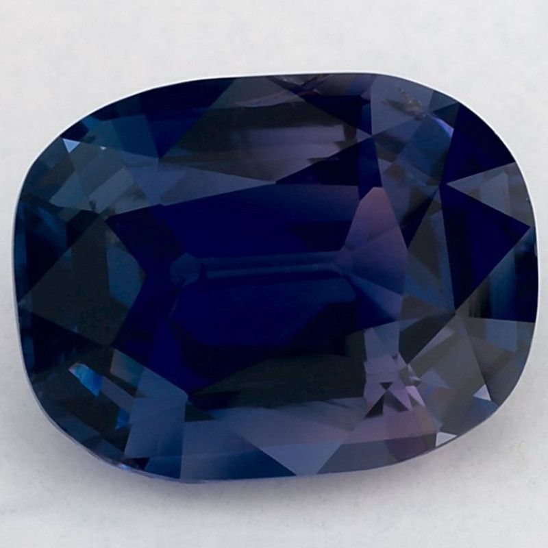 Szafir 3,00 ct, niebieski, szlif cushion