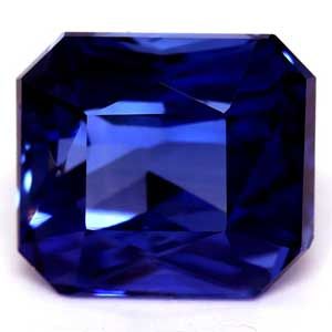 Szafir 2,00 ct, niebieski, szlif szmaragdowy