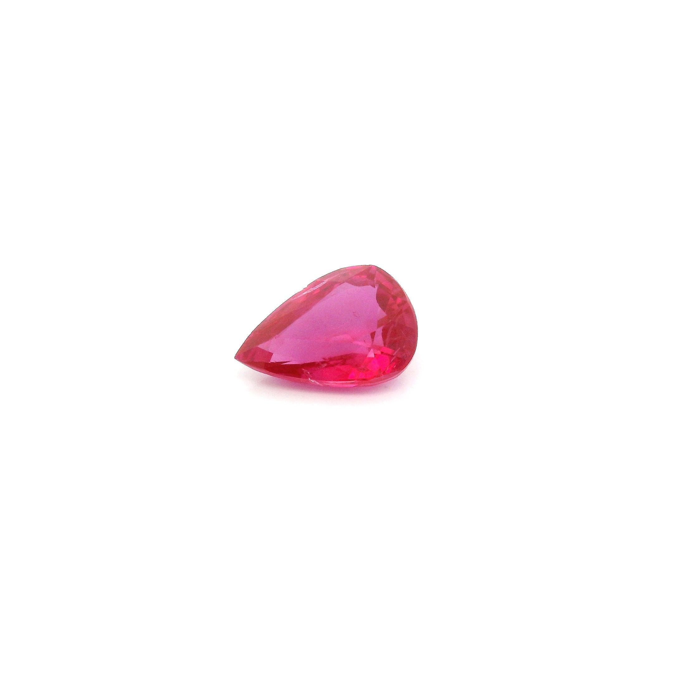 RUBY FACETED 0.75ct RED Medium Intense SI MOZAMBIQUE HEATED