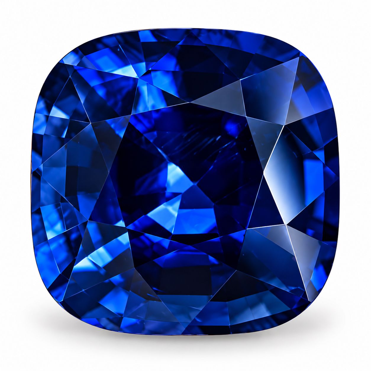 Szafir 3,70 ct, niebieski, szlif cushion