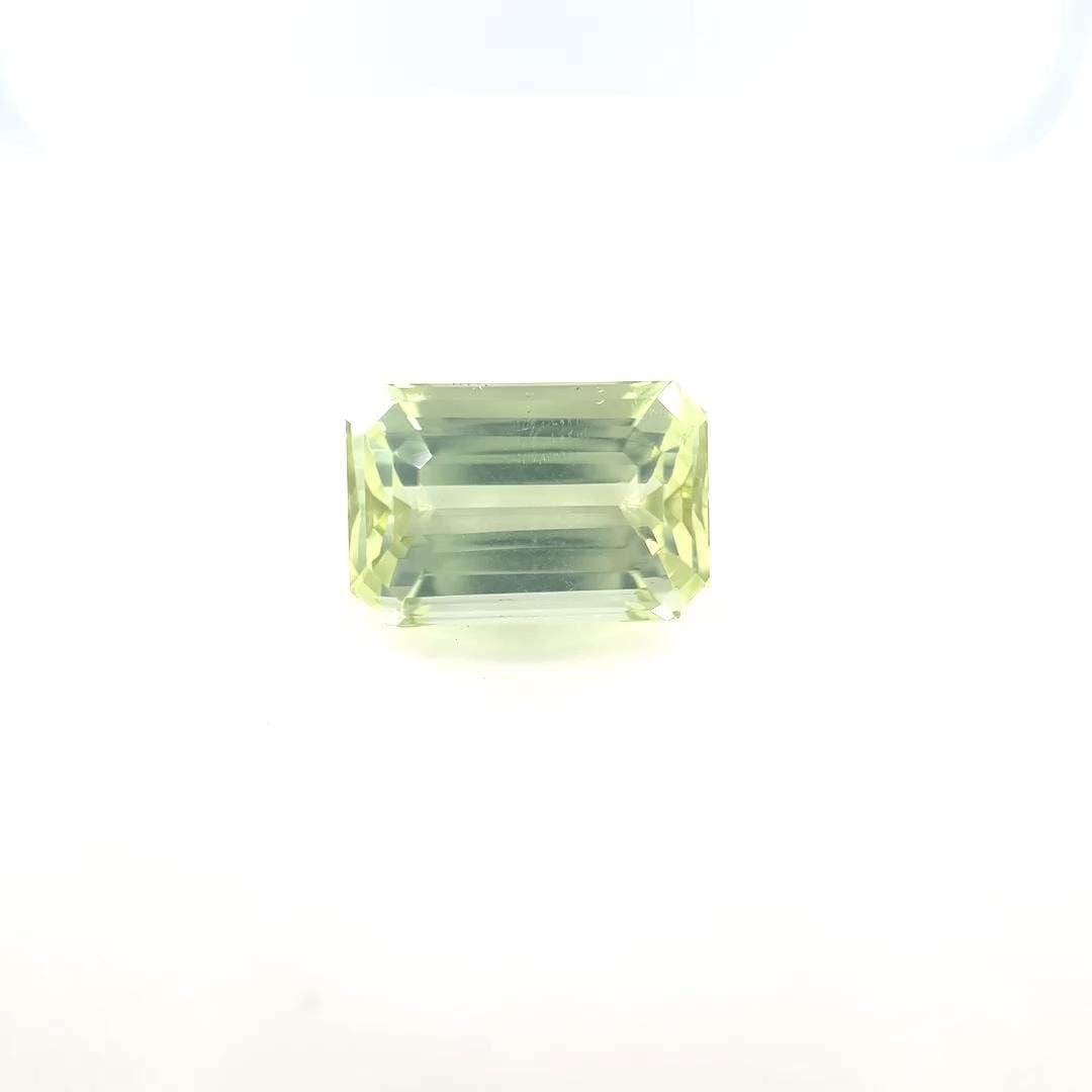 Turmalin 6,03 ct, żółty, szlif szmaragdowy