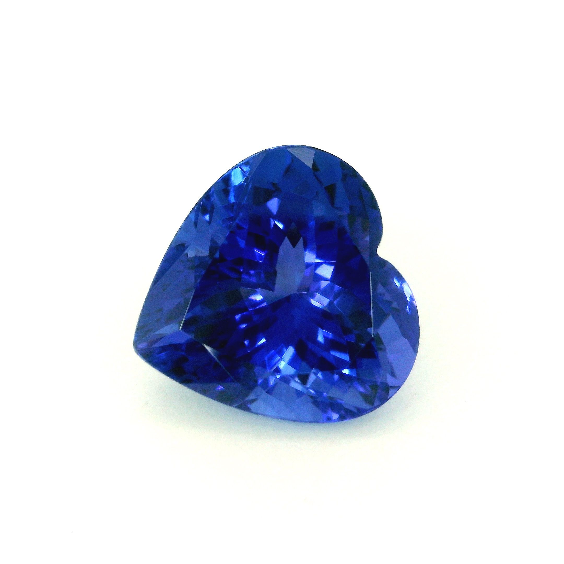 Tanzanit 7,77 ct, niebieski, szlif serce