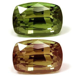 Aleksandryt 2,12 ct, zielony, szlif cushion