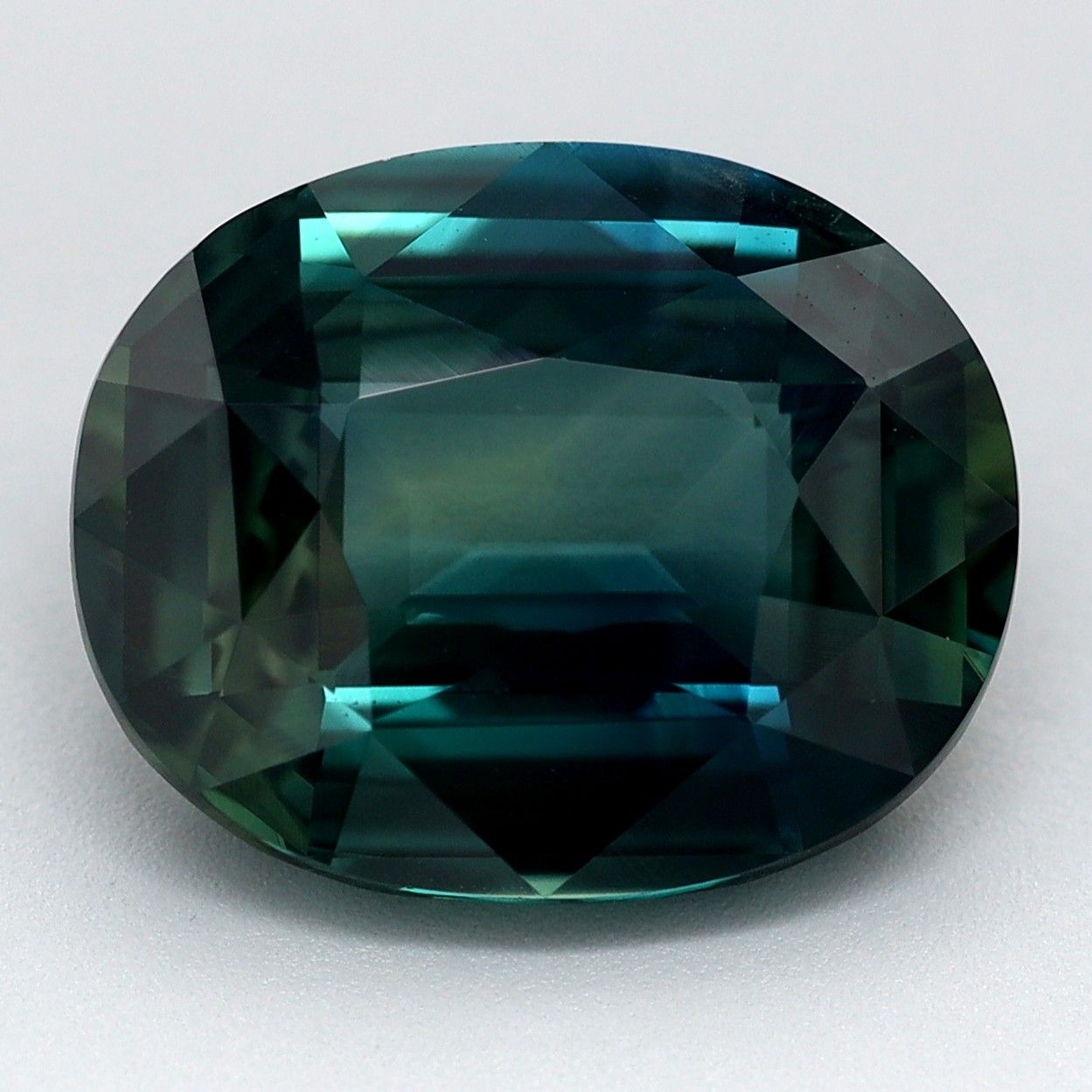 Szafir 4,03 ct, morski, szlif owalny