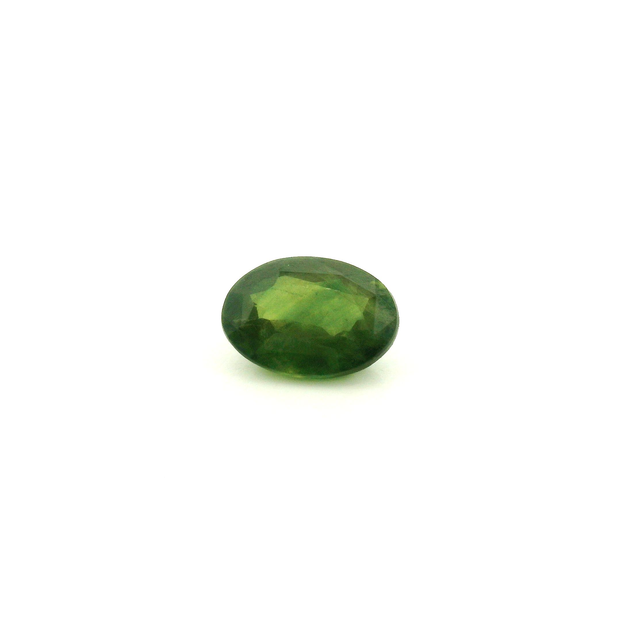 Szafir 1,09 ct, zielony, szlif owalny