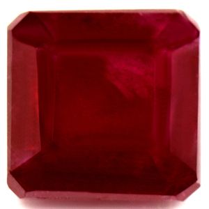 Rubin 1,72 ct, czerwony, szlif szmaragdowy