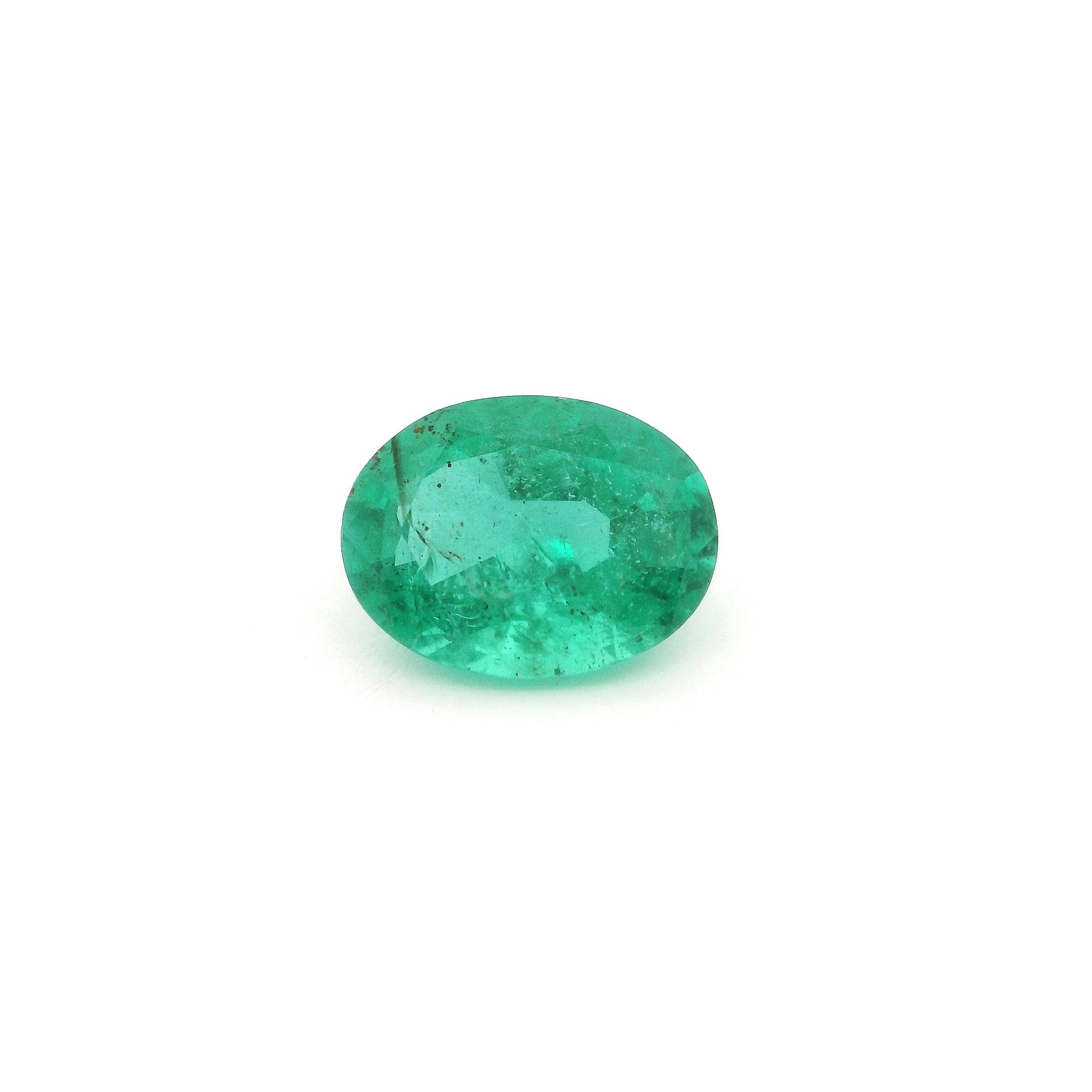 Szmaragd 1,44 ct, zielony, szlif owalny