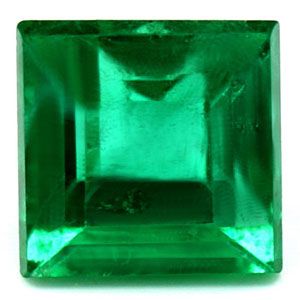 Szmaragd 1,06 ct, zielony, szlif kwadratowy