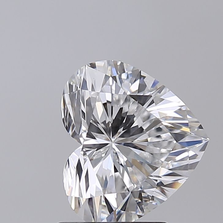 2.02-carat heart diamond with D color, null cut, and VS1 clarity.