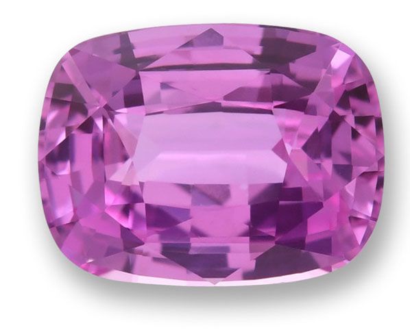 Szafir 1,54 ct, różowy, szlif cushion