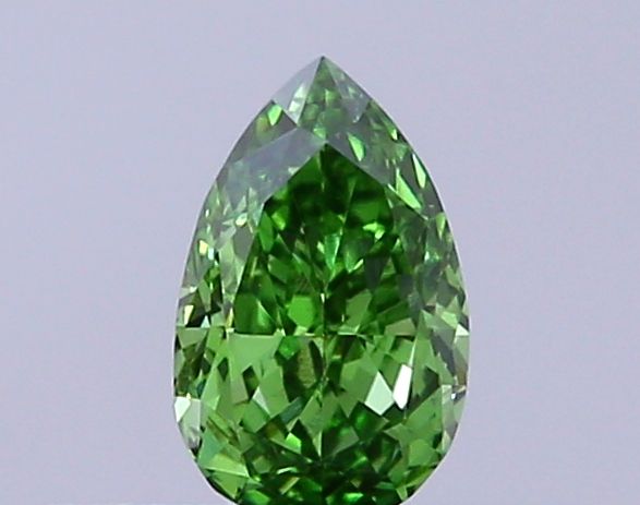 0.28 CT Fancy Vivid Green PEAR
