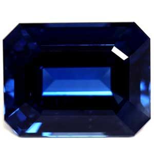 Szafir 2,85 ct, niebieski, szlif szmaragdowy