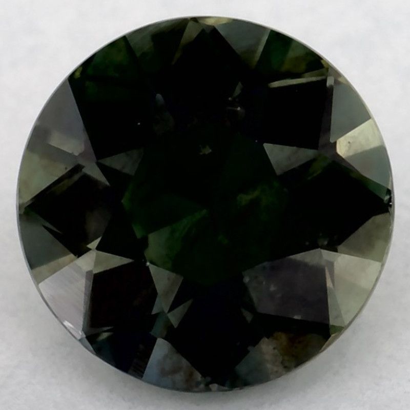 Szafir 1,33 ct, zielony, szlif okrągły