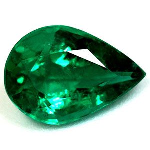 Szmaragd 1,10 ct, zielony, szlif gruszka