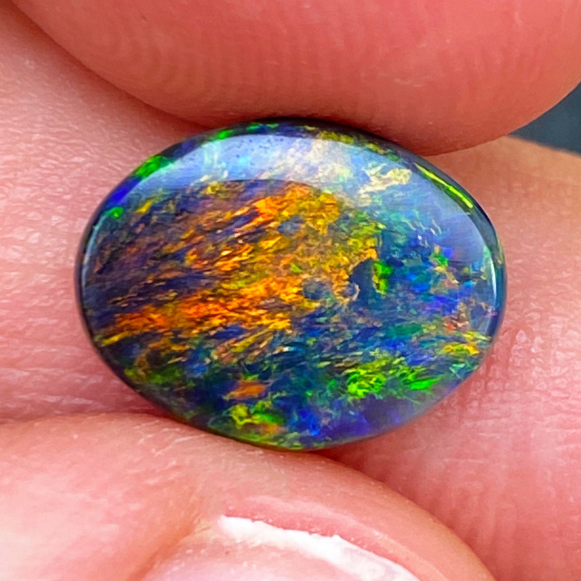 OPAL FACETED 2.38ct BLACK Black EC AUSTRALIA NONE