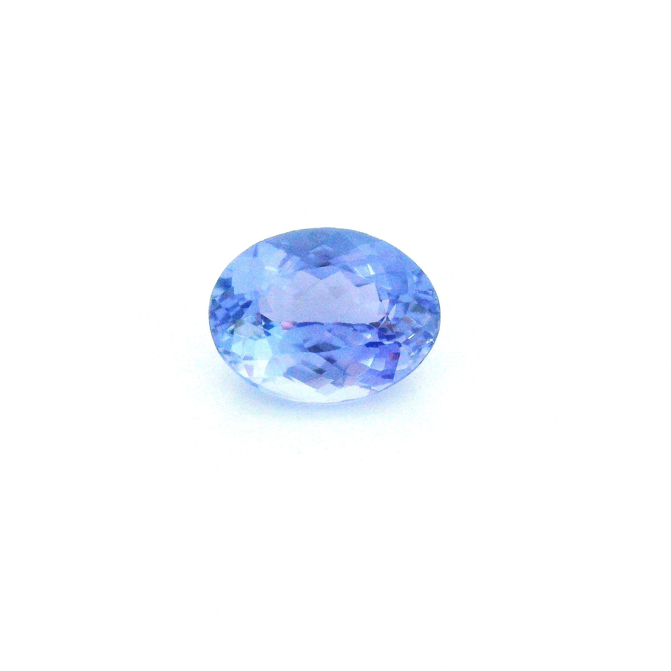 Tanzanit 1,78 ct, niebieski, szlif owalny