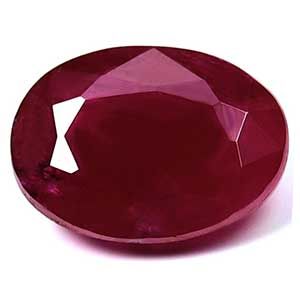 Rubin 1,83 ct, czerwony, szlif owalny