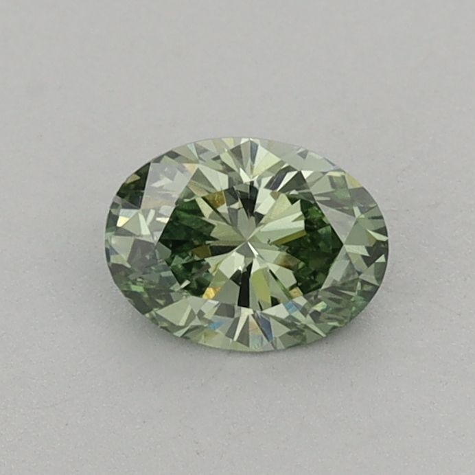 0.43 CT Fancy Vivid Green OVAL