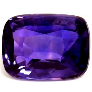 Szafir 1,05 ct, purpurowy, szlif cushion
