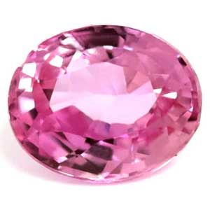 Szafir 1,25 ct, różowy, szlif owalny