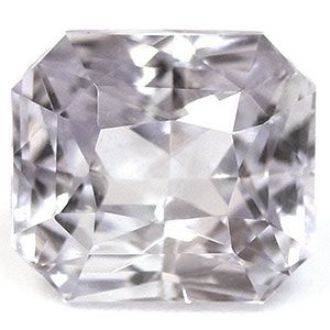 Szafir 1,75 ct, biały, szlif szmaragdowy