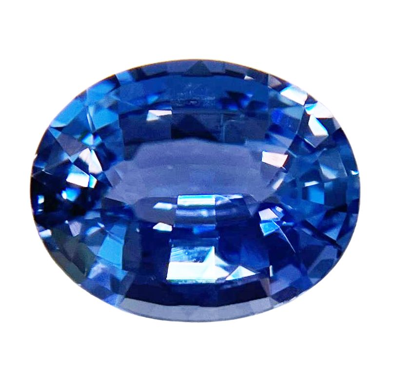 Szafir 5,00 ct, niebieski, szlif owalny