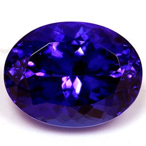 Tanzanit 13,67 ct, niebieski, szlif owalny