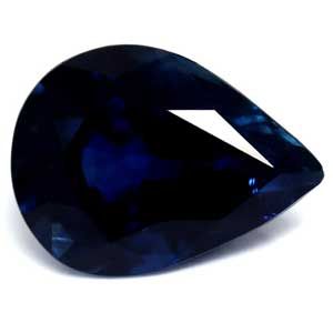 Szafir 1,33 ct, niebieski, szlif gruszka