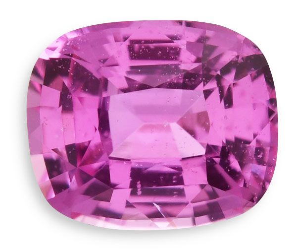 Szafir 1,23 ct, różowy, szlif cushion